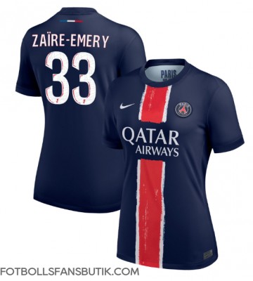 Paris Saint-Germain Warren Zaire-Emery #33 Replika Hemmatröja Damer 2024-25 Kortärmad